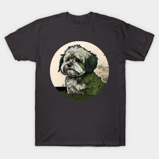 Havanese Camouflage Motif T-Shirt